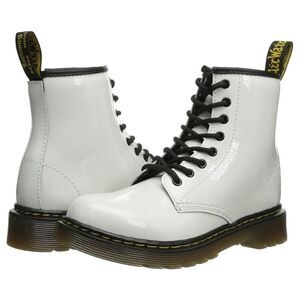 Dr. Martens style 1460 Combat Boot White Patent leather Girls Size 5